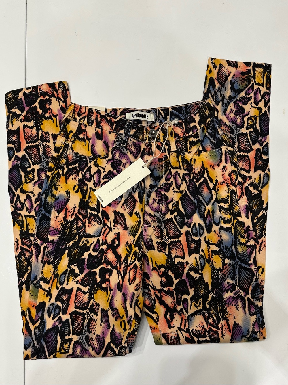 NWT Aphrodite Python Snake Print Skinny Jeans Size 5